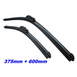 2 BALAIS ESSUIE GLACE AVANT TYPE AEROTWIN PREMIUM LONGUEUR 375MM   600MM TYP 5
