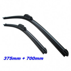 2 BALAIS ESSUIE GLACE AVANT TYPE AEROTWIN PREMIUM LONGUEUR 375MM   700MM TYP 7