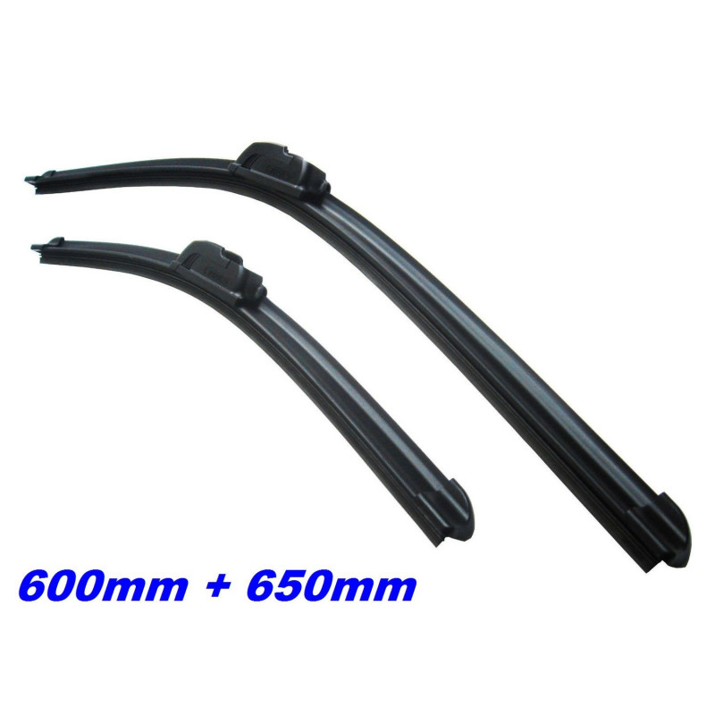 2 BALAIS ESSUIE GLACE AVANT TYPE AEROTWIN PREMIUM LONGUEUR 600MM   650MM TYPE 37