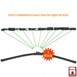 1 BALAIS ESSUIE GLACE AVANT TYPE AEROTWIN PREMIUM LONGUEUR 475MM 475mm MOD17