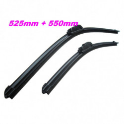 2 BALAIS ESSUIE GLACE AVANT TYPE AEROTWIN PLAT LONGUEUR 525MM   550mm MOD41