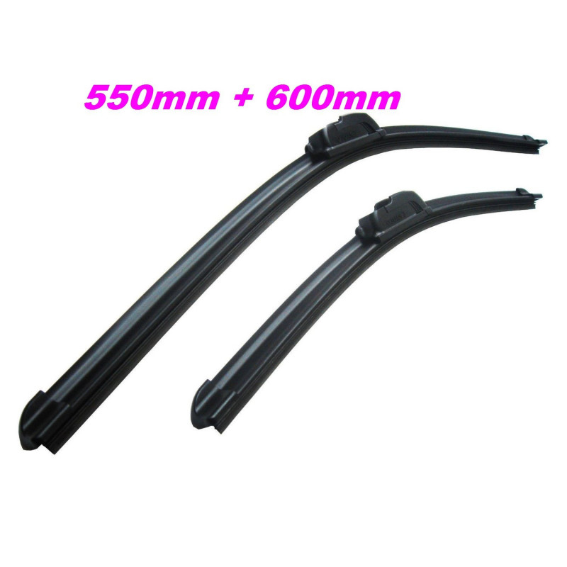 2 BALAIS ESSUIE GLACE AVANT TYPE AEROTWIN PLAT LONGUEUR 550MM 600mm MOD44 2 BALAIS ESSUIE GLACE AVANT TYPE AEROTWIN PLAT LONGUEUR 550MM 600mm MOD44